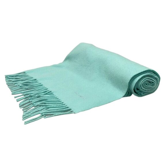 HERMES - Light Blue Cashmere Scarf 449-073025 - Picture 1 of 5
